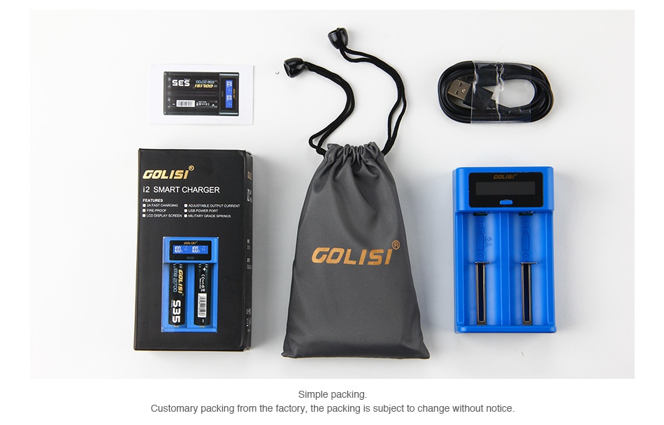Golisi I2 2A Smart USB Charger with LCD Screen SES m s 2 SMART CHARGER COLISI Customary packing from the factory the packing is subject to change without notice
