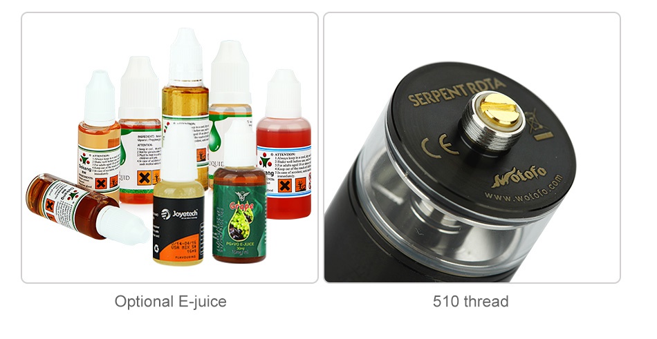 WOTOFO Serpent RDTA 2.5ml Optional E juice 510 thread