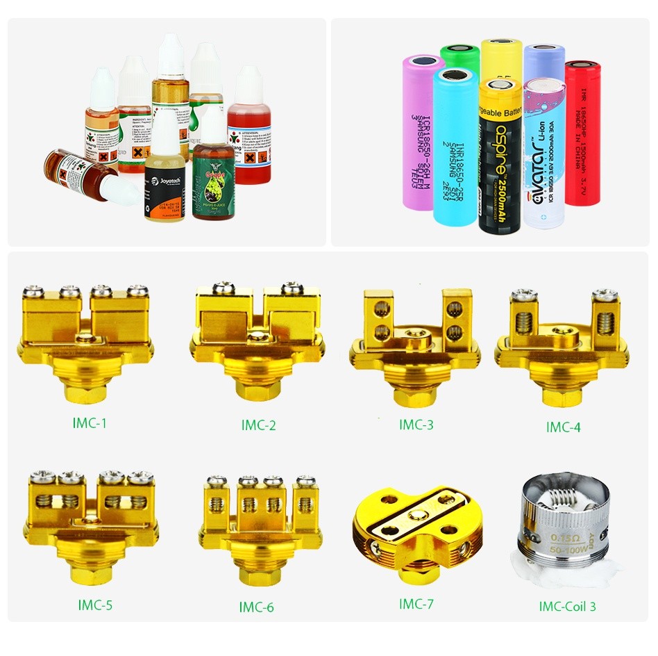 IJOY RDTA MOD Full Kit x 5 MC 1 IMC 3 IMC 4 MC 5 IMC 6 IMC 7 IMC Coil 3