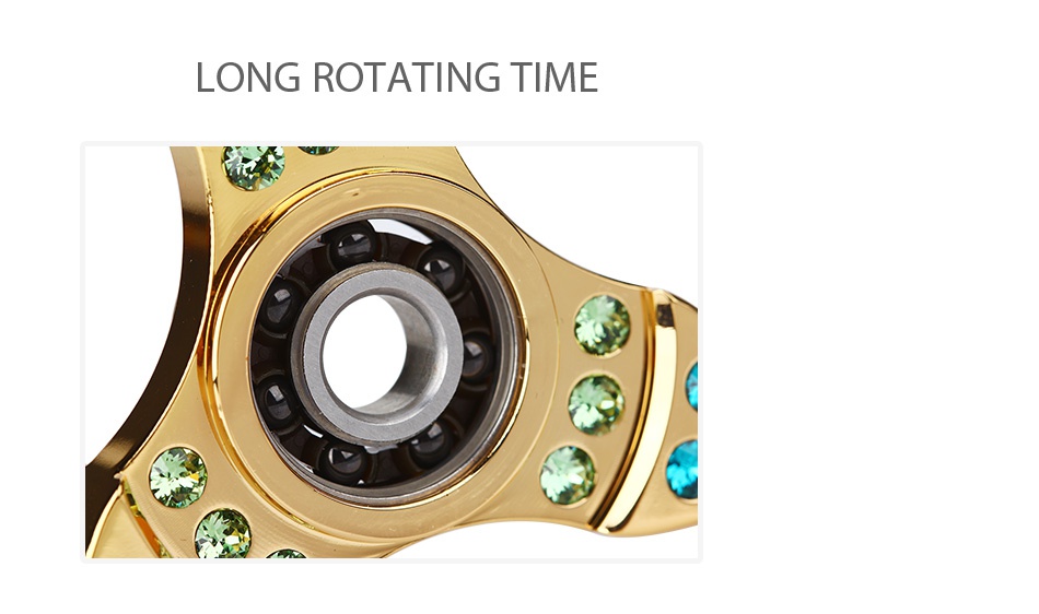 V2 Crown EDC Hand Spinner Fidget Toy With Three Spins ONG ROTATING TIME