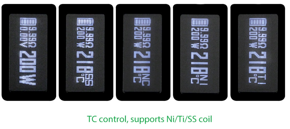 Woody Vapes Stabilized Wood X200 TC Box MOD TC control supports Ni Ti Ss coil