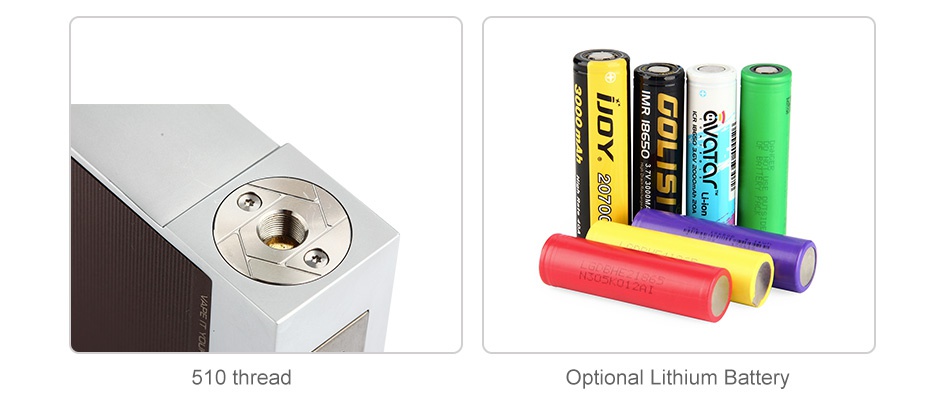 VOOPOO Alpha One 222W TC Box MOD 510 thread Optional Lithium Battery