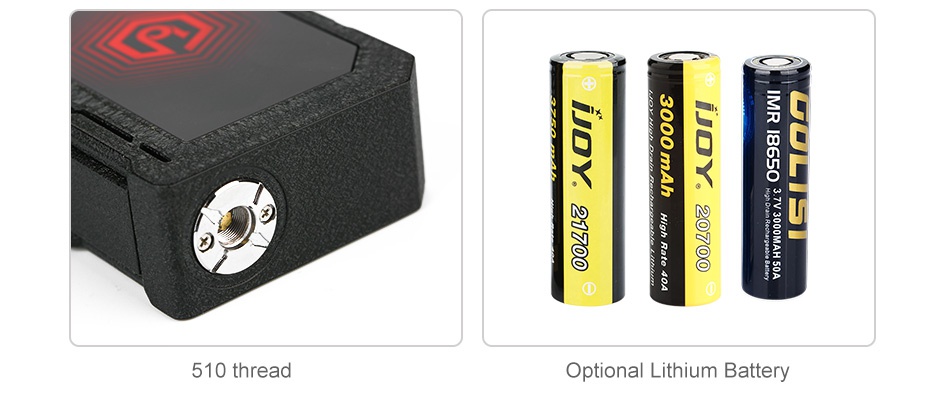 IJOY EXO PD270 207W 20700 TC MOD 6000mAh x939 s 510 thread Optional Lithium Battery