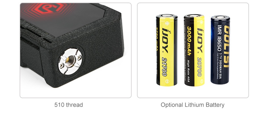 IJOY EXO PD270 207W 20700 TC MOD oe 510 thread Optional Lithium Battery