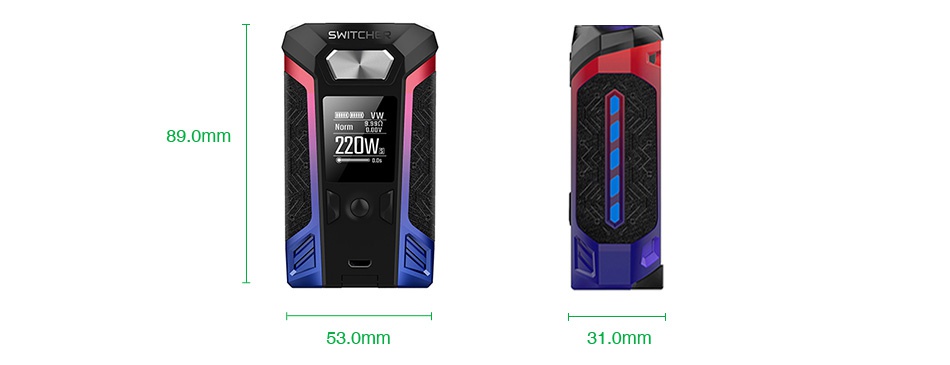 Vaporesso Switcher 220W TC Box MOD SWITCH 89 omm 22W 3 0mm 31 0mm