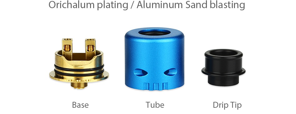 Advken Ziggs 24mm RDA V2 Orichalum plating Aluminum Sand blasting Base ube Drip lIp