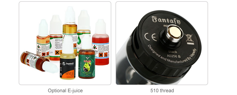 Vapefly Fantasy Mini Subohm Tank 4ml Uan x Optional E juice 510 thread