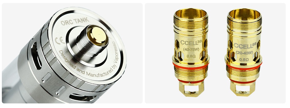 Vaporesso ORC Tank 3.5ml ORC TANK ELL 40 75W CCELL 040 0 6Q d Manufactured by